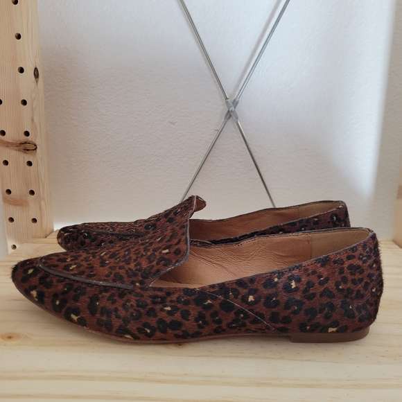Madewell The Frances Skimmer Painted Leopard Calf Hair Flats 7.5 - Picture 6 of 11